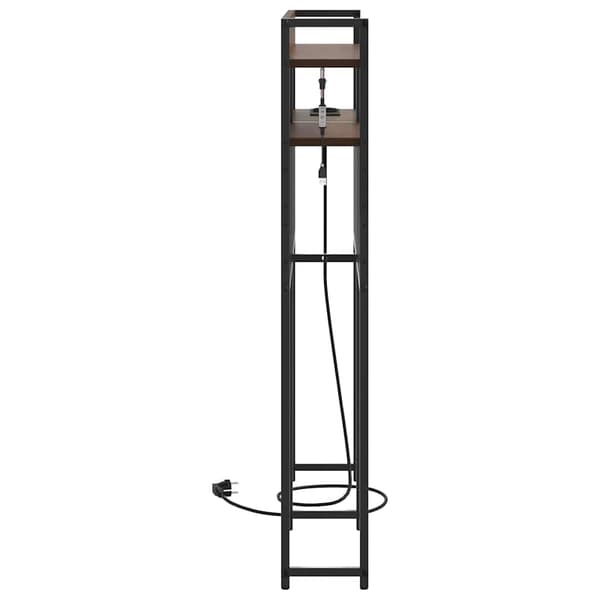 vidaXL Lagringshodegavl med hylle brun eik 80 cm Konstruert tre