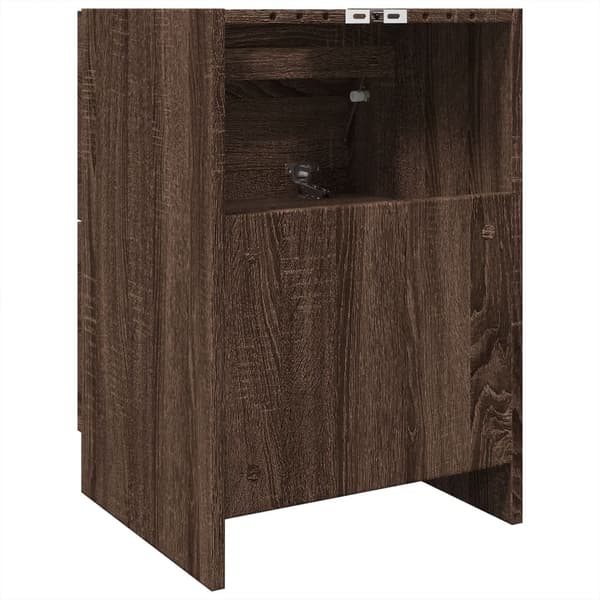 vidaXL Servantskap brun eik 40x37x59 cm konstruert tre