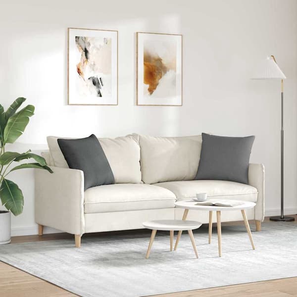 vidaXL Soffkuddar 2 st Mörkgrå 50 x 50 cm tyg