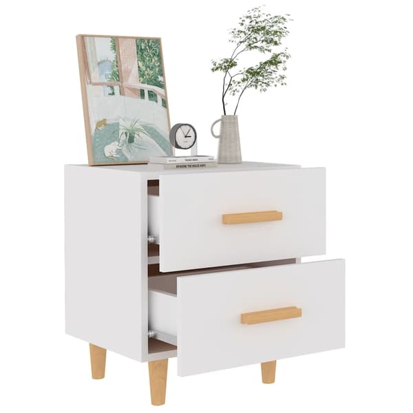 vidaXL Sängbord vit 40x35x47,5 cm