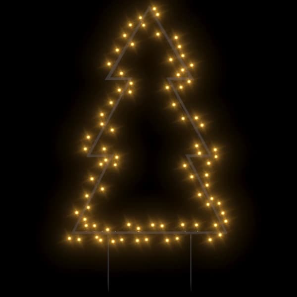 vidaXL Julelysdekorasjon med plugger tre 80 LEDs 60 cm