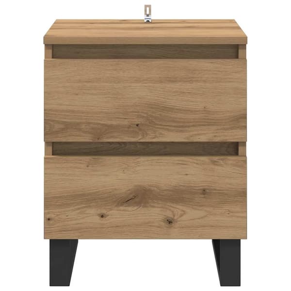 vidaXL Nattbordskap artisan eik 40 x 35 x 50 cm Konstruert tre