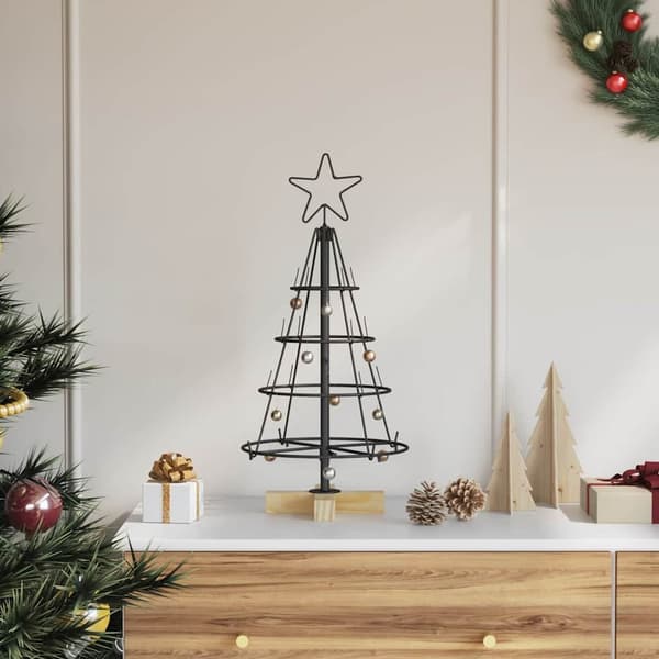 vidaXL Julkon Trä med stativ Svart 60 cm Stål