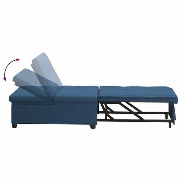 vidaXL Pull Out Sofa Bed Blå 194 x 50 x 82 cm tyg