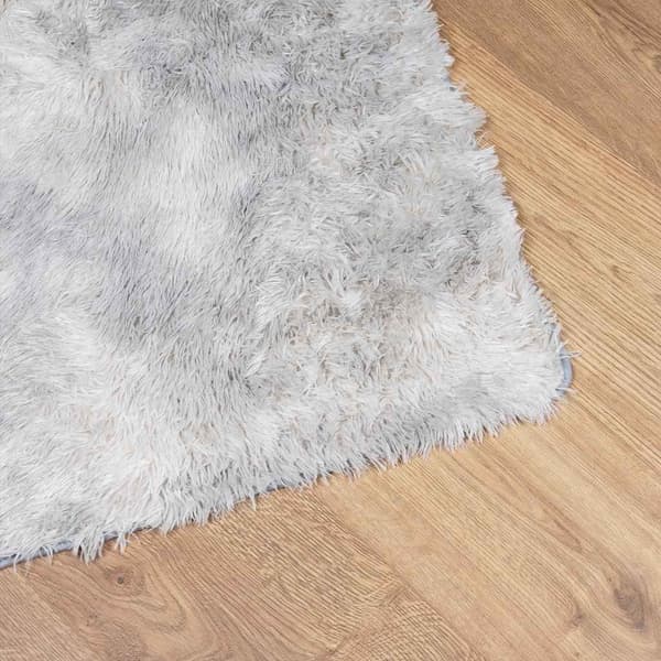 vidaXL Flossteppe med lang luv NAVARRA lysegrå 130x200 cm polyester