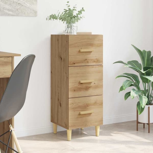 vidaXL Serviesskap artisan eik 34,5 x 34 x 90 cm Konstruert tre