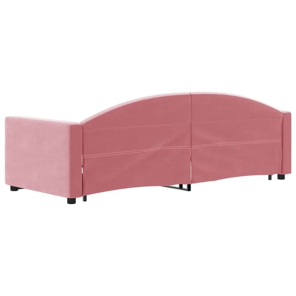vidaXL Dagbädd utdragbar rosa 80x200 cm sammet