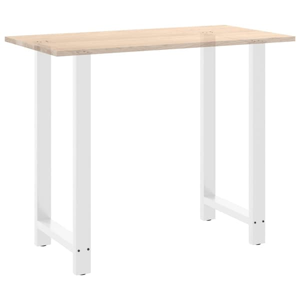 vidaXL Soffbordsben vit 2 st 60x(110-111) cm stål
