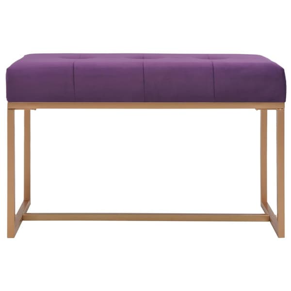 vidaXL Bänk 80 cm lila sammet