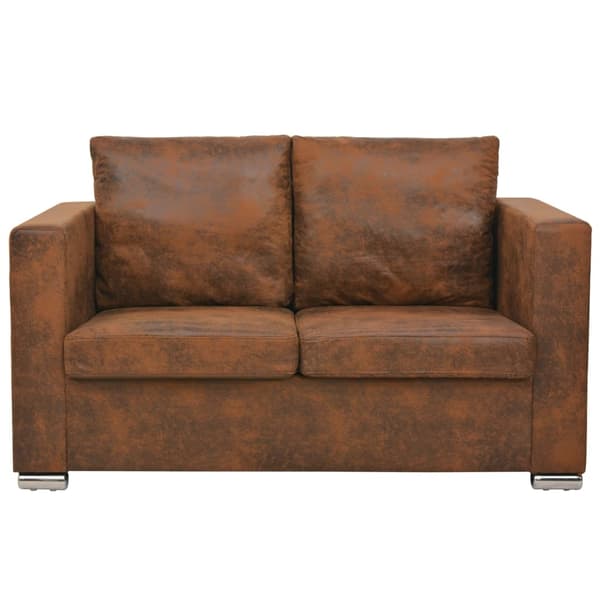 vidaXL 2-sitssoffa 137x73x82 cm i fuskmocka