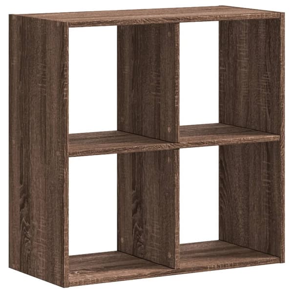 vidaXL Bokhylle brun eik 68,5x32x68,5 cm konstruert tre