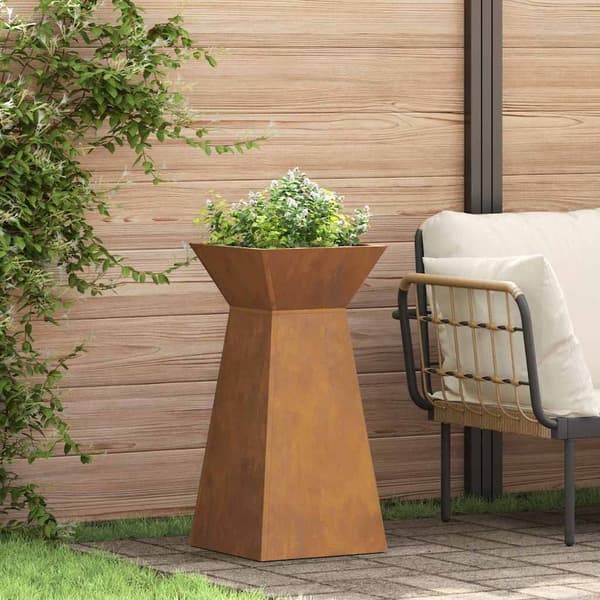 vidaXL Søyleplanter 2 pcs sølv 35 x 35 x 73 cm