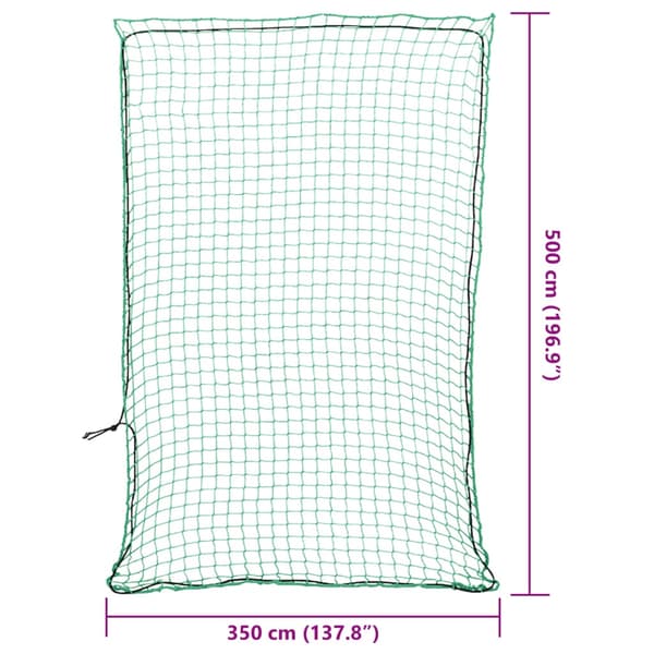 vidaXL Lastnät med elastiskt rep grön 5x3,5 m PP