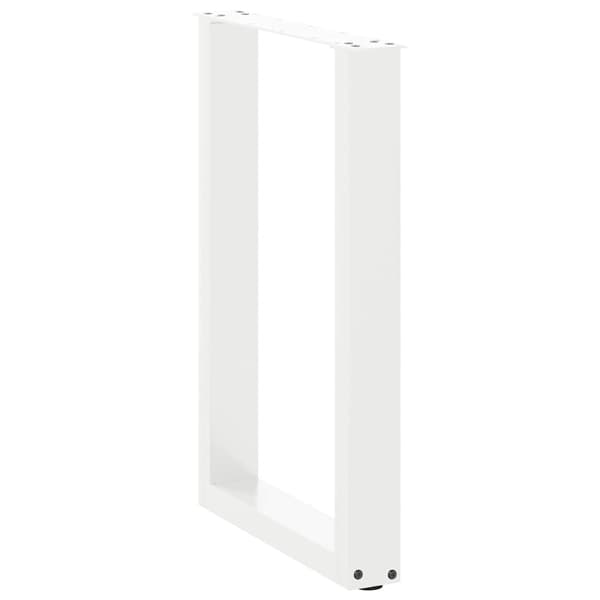 vidaXL Soffbordsben U-formade 2 st vit 50x(72-73) cm stål
