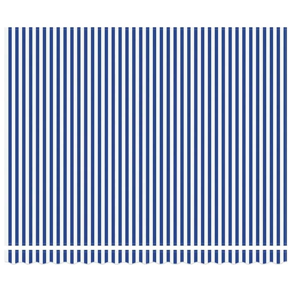 vidaXL Markisram Blå och Vit 400 × 300 cm Polyester med PU-beläggning