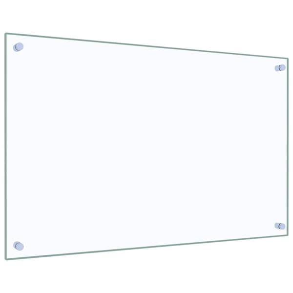 vidaXL Stänkskydd transparent 80x50 cm härdat glas