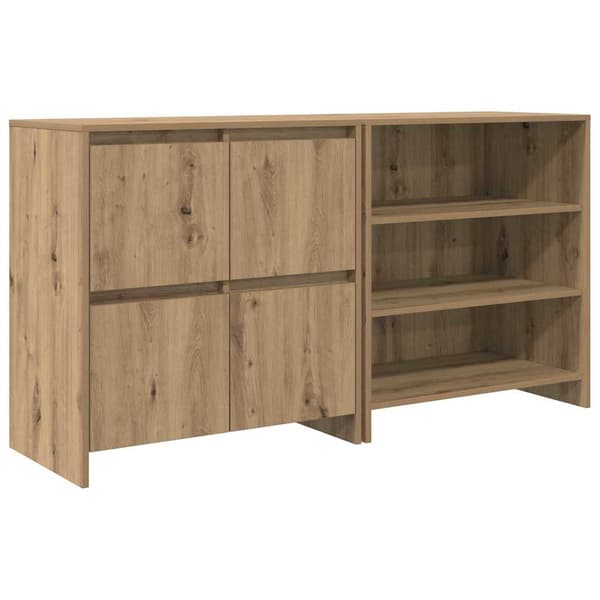 vidaXL Serviesskap 2 pcs Artisan Eik 70 x 41 x 75 cm Konstruert tre