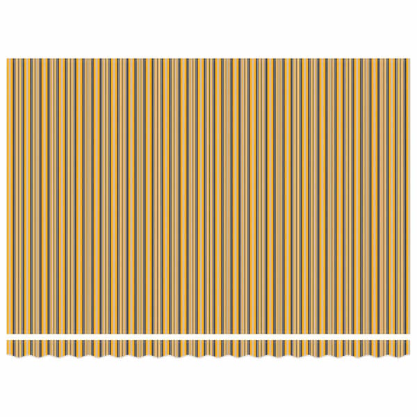 vidaXL Markisram Gul och Grå 450 × 300 cm Polyester med PU-beläggning