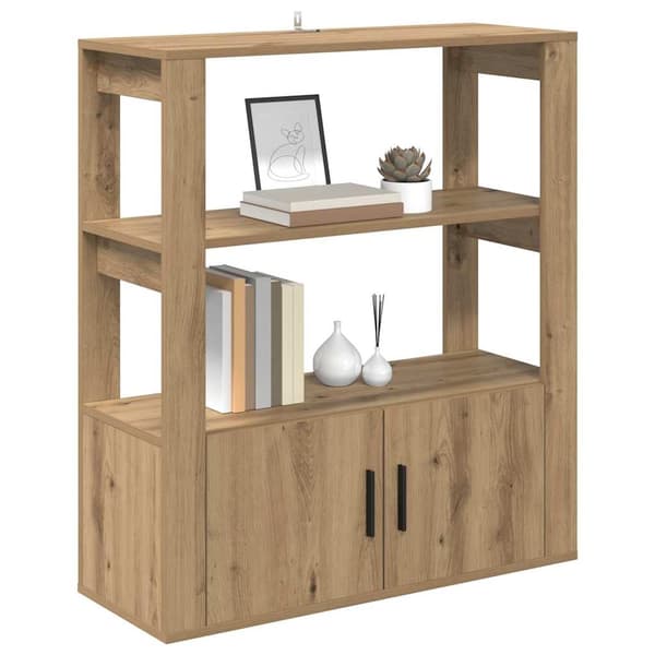 vidaXL Serviesskap artisan eik 30 x 80 x 90 cm Konstruert tre
