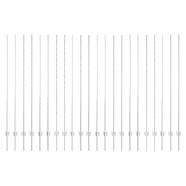 vidaXL Gjerdepåle 22 pcs sølv 200 cm Stål