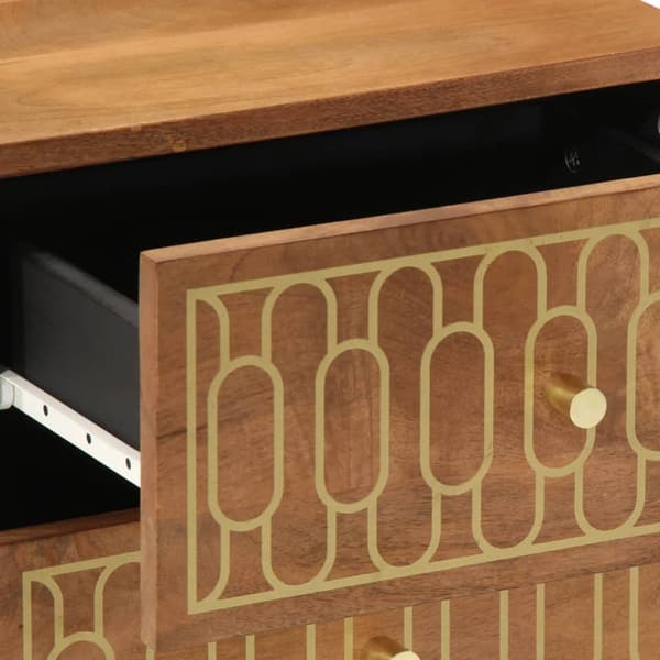vidaXL Nattbord 40x33x46 cm heltre mango