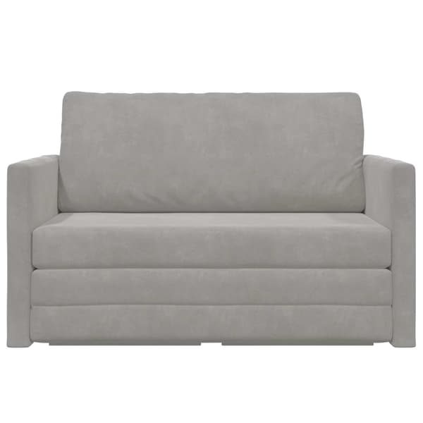 vidaXL Soffsäng Ljusgrå 124 x 71 x 78 cm Sammet