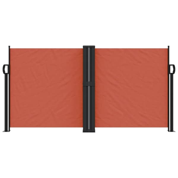vidaXL Infällbar sidomarkis terrakotta 120x1000 cm