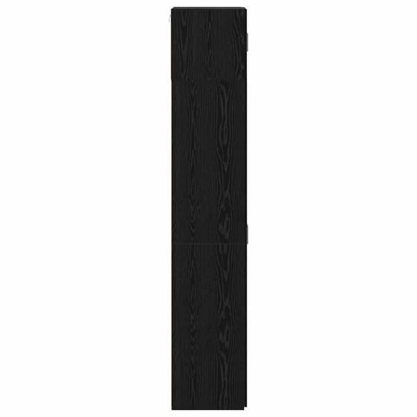 vidaXL Oppbevaringsskap 3 pcs Svart Eik
