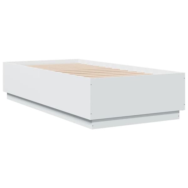 vidaXL Sengeramme hvit 90x190 cm konstruert tre