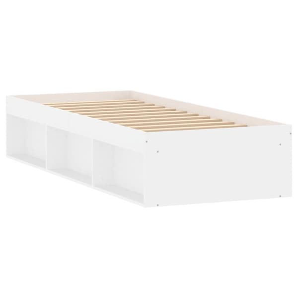 vidaXL Sengeramme hvit 75x190 cm