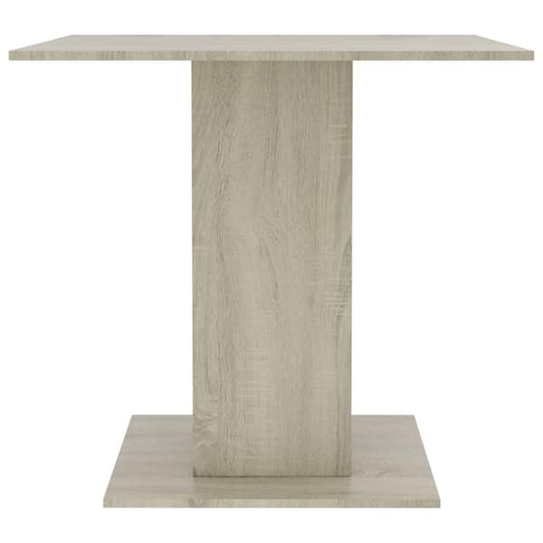 vidaXL Spisebord hvit og sonoma eik 80x80x75 cm sponplate