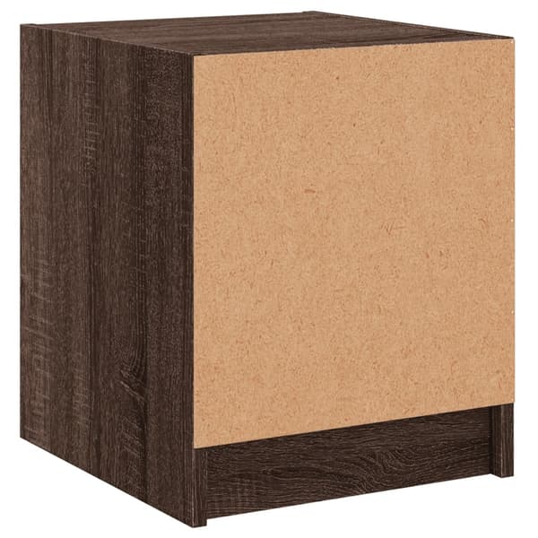 vidaXL Nattskap med glassdører brun eik 35x37x42 cm