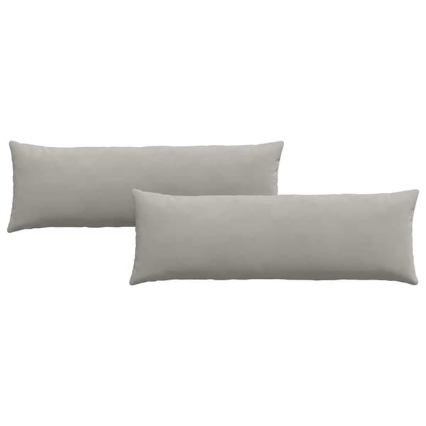 vidaXL Soffkuddar 2 st Ljusgrå 120 x 40 cm tyg