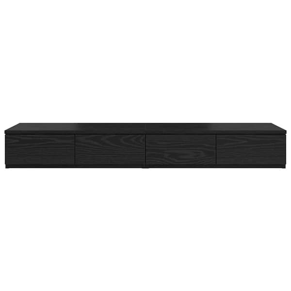 vidaXL Sengeskuffer Svart Eik 120 x 36,5 x 16,5 cm Konstruert tre