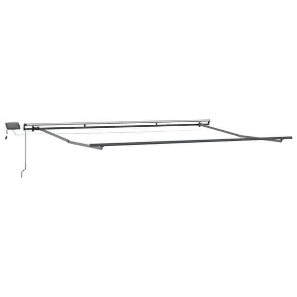 vidaXL Utfällbar markis orange och brun 400 ×350 cm tyg