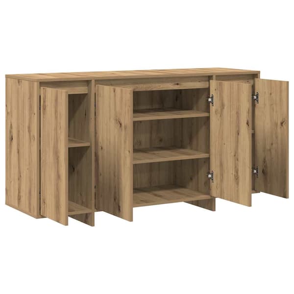 vidaXL Serviesskap Artisan Eik 135 x 41 x 75 cm Konstruert tre