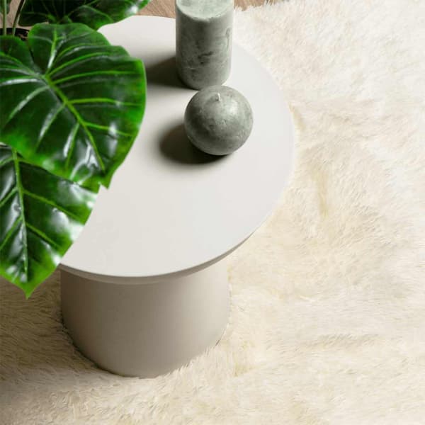 vidaXL Flossteppe med lang luv NAVARRA krem 130x200 cm polyester