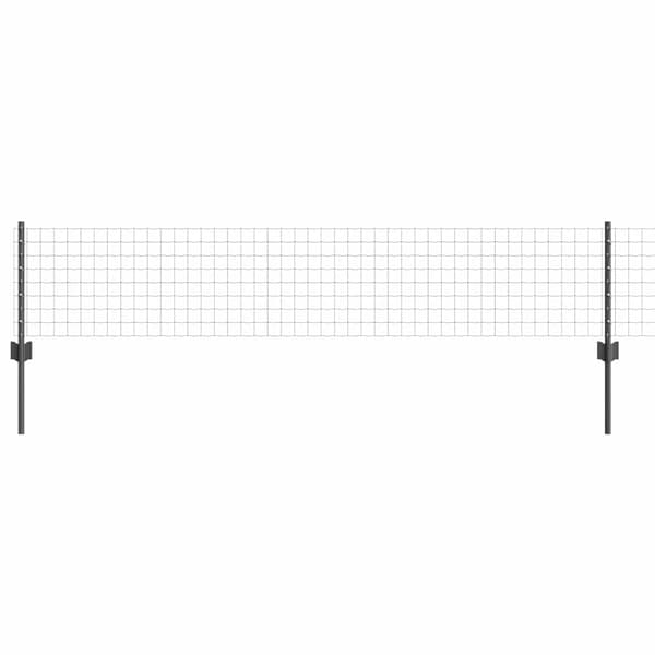 vidaXL Gjerde med innlegg. Grå 0.4 x 10 m Stål
