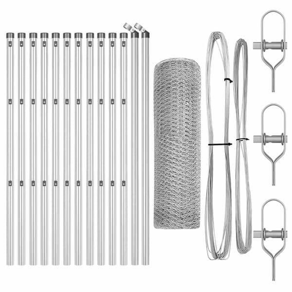 vidaXL Stängselstolpe Silver
