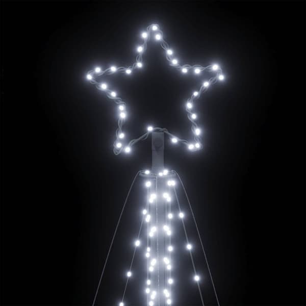 vidaXL LED julgran 570 LEDs kallvit 399 cm
