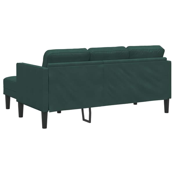 vidaXL Soffset med kudde 2 pcs Mörkgrön Polyester