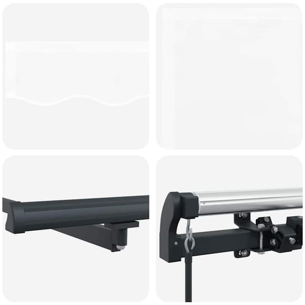 vidaXL Utfällbar markis Vit 400 × 350 cm Polyester och Stål