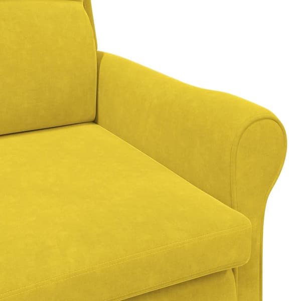 vidaXL fåtölj Gul 76 x 94 x 102 cm Sammet
