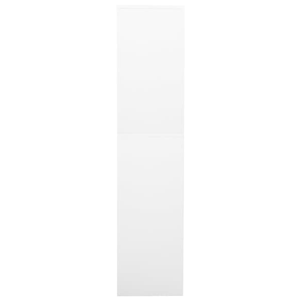 vidaXL Dokumentskåp vit 90x40x180 cm stål