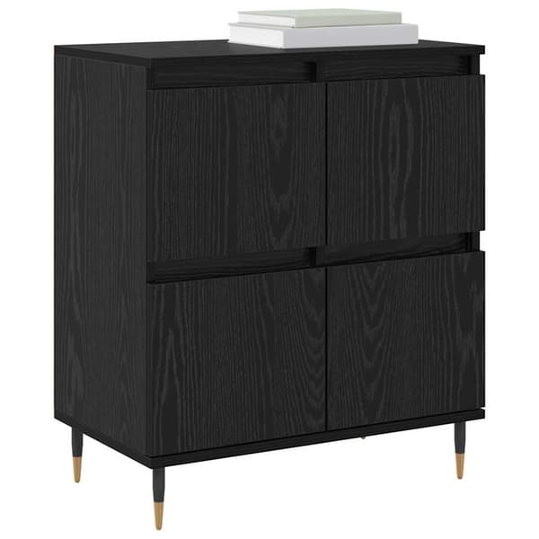 vidaXL Serviesskap Svart Eik 60 x 35 x 70 cm