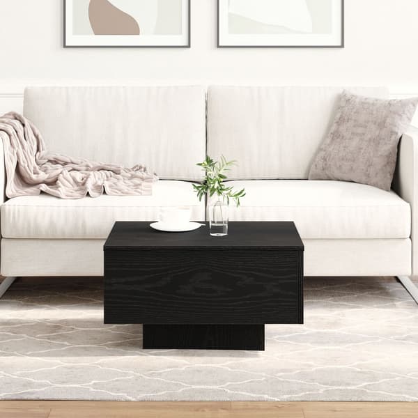 vidaXL Kaffebord Svart Eik 55 x 55 x 31 cm