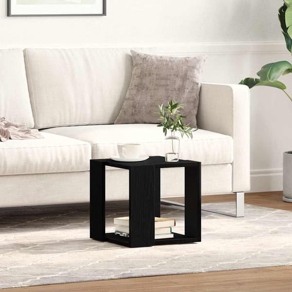 vidaXL Kaffebord Svart Eik 32 x 32 x 30 cm Konstruert tre