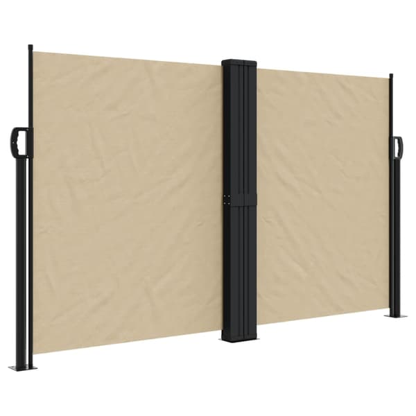 vidaXL Infällbar sidomarkis beige 140x1000 cm