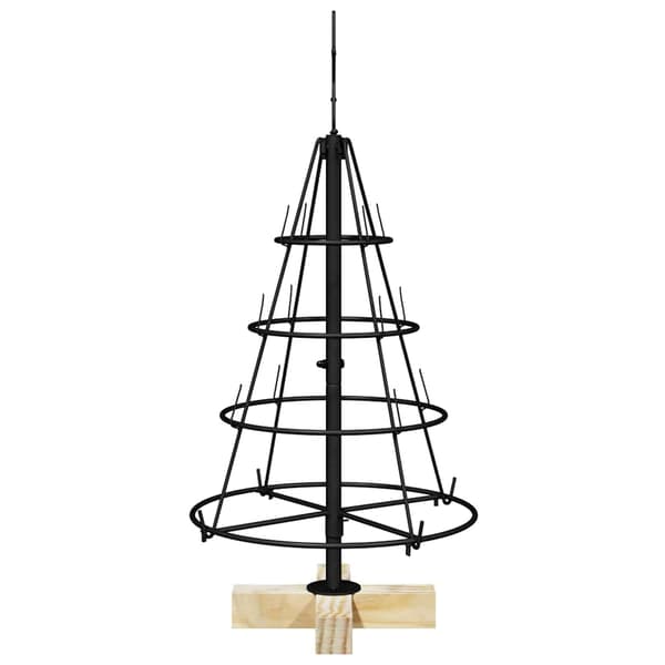 vidaXL Julkon Trä med stativ Svart 60 cm Stål
