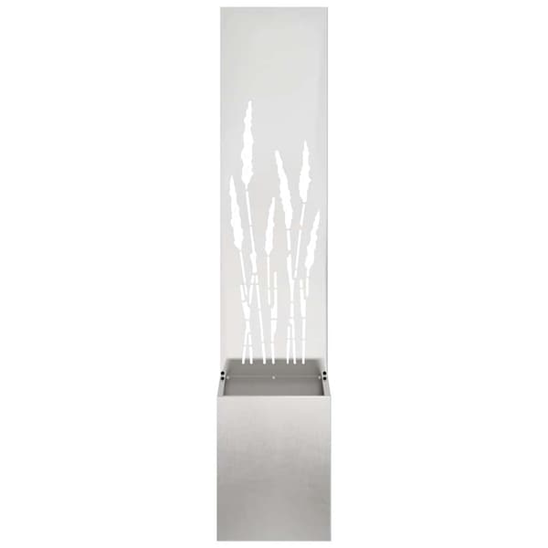 vidaXL Trädgårds integritetsskärm Silver 32 x 140 cm Rostfritt stål